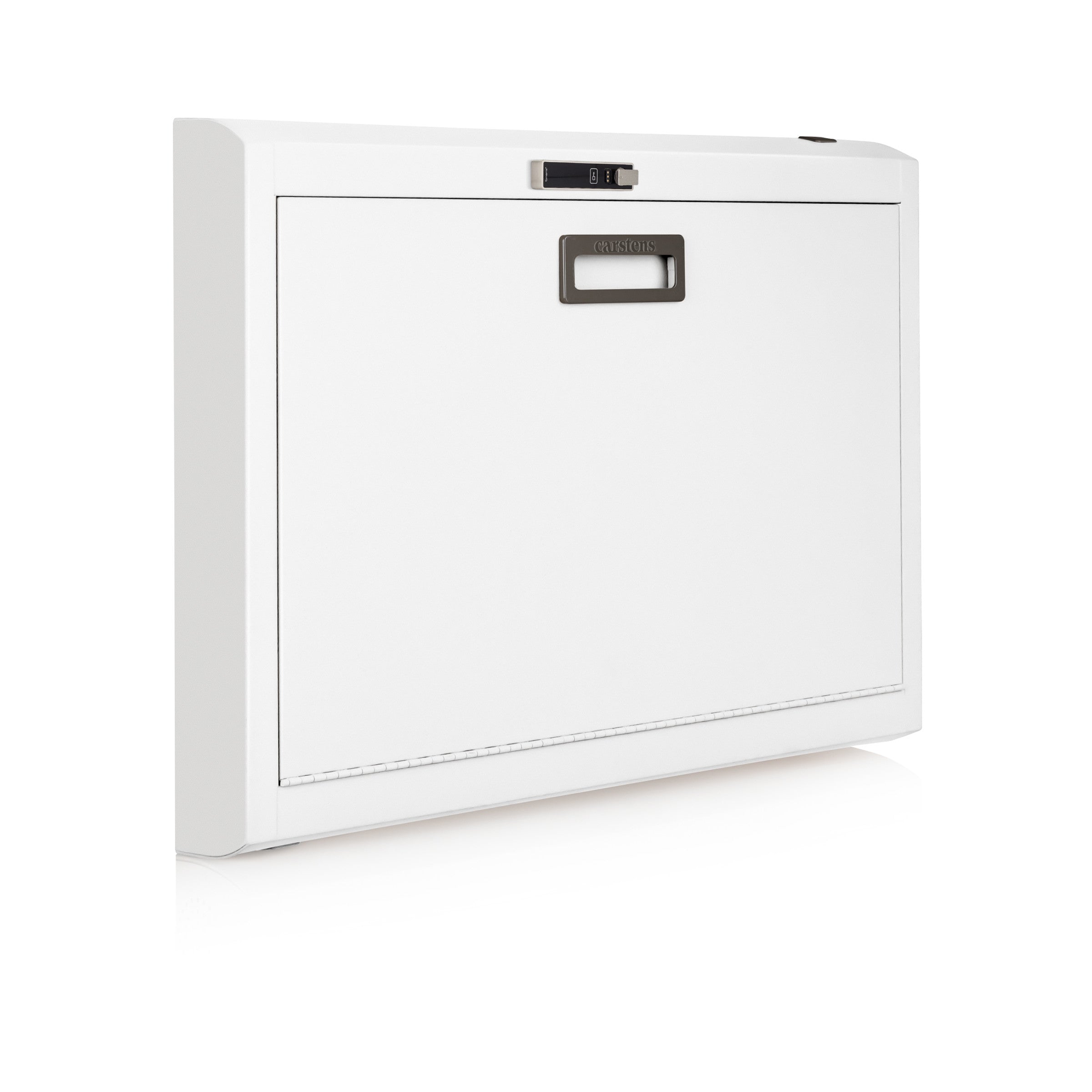 CarePod® Wide 4” Wall-Mounted Workstations with Keyboard Door, Powder White