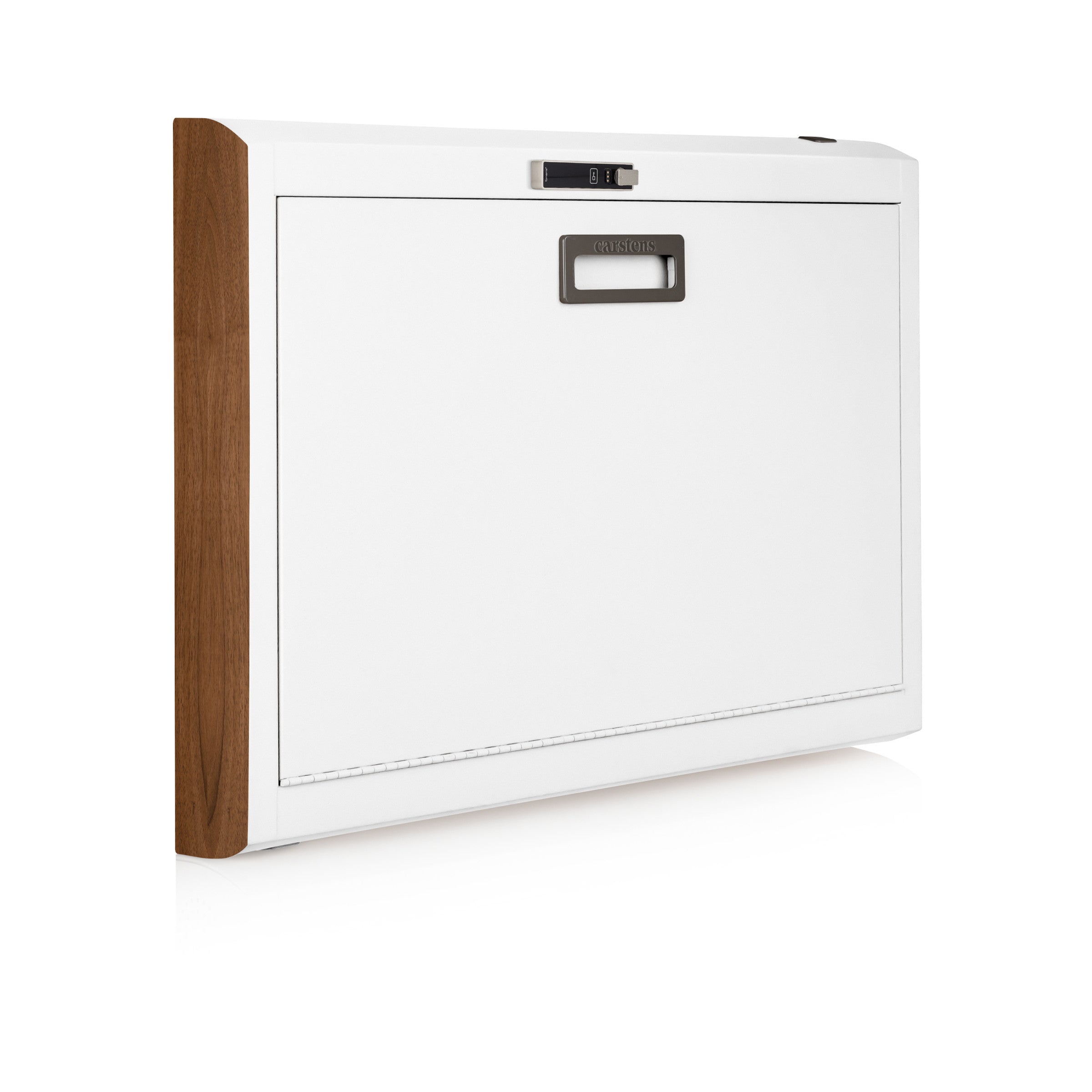 CarePod® Wide 4” Wall-Mounted Workstations with Keyboard Door, Powder White