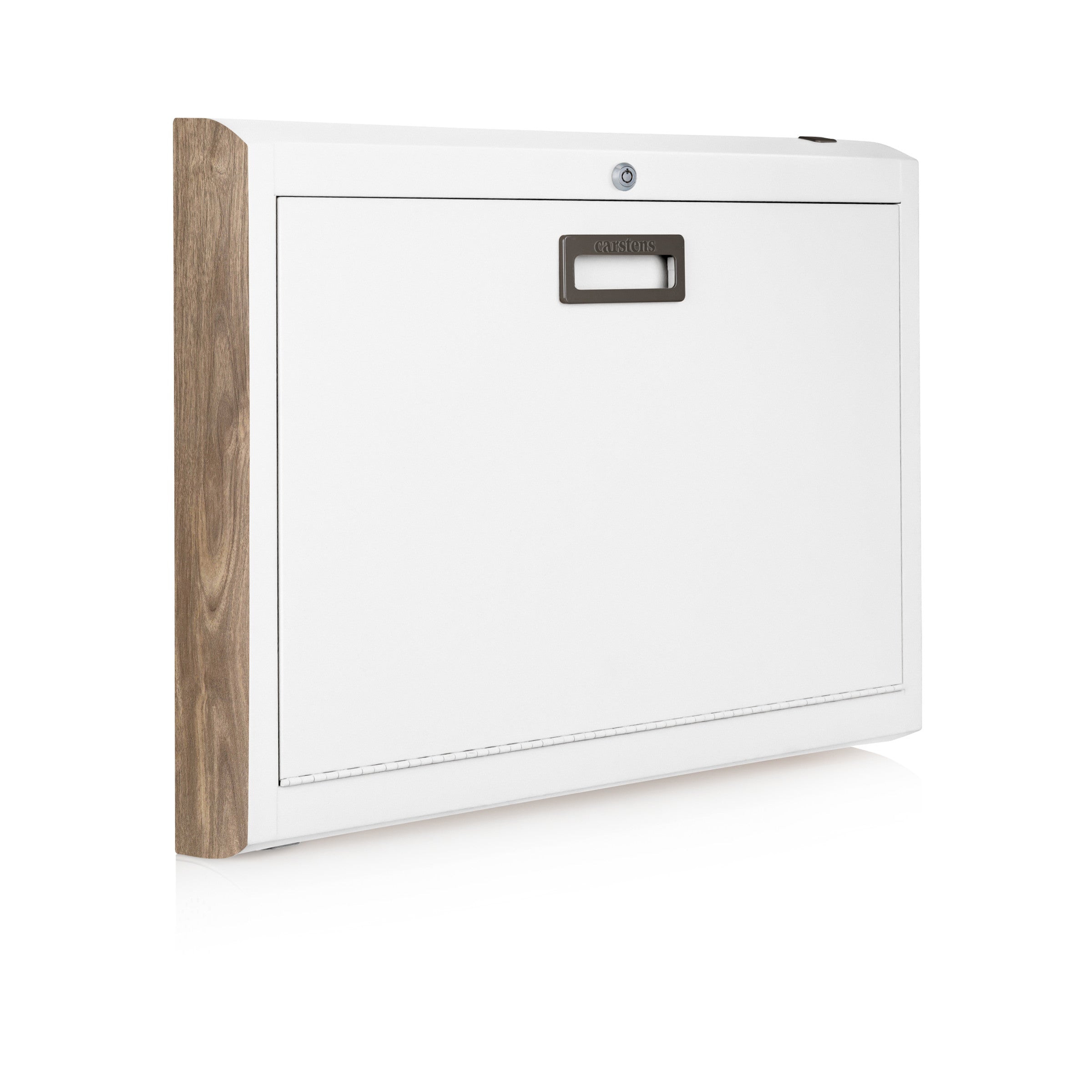 CarePod® Wide 4” Wall-Mounted Workstations with Keyboard Door, Powder White