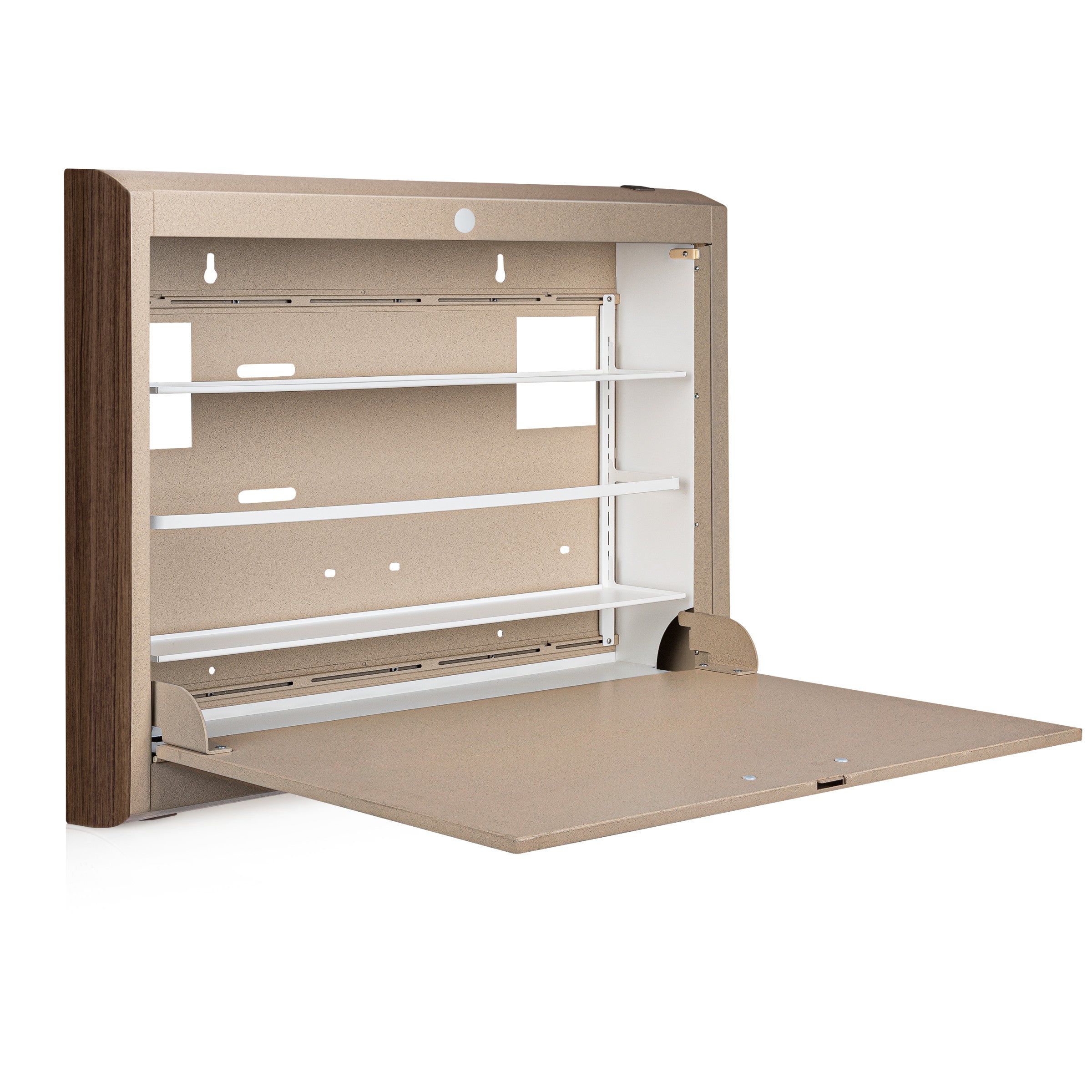 CarePod® Wide 4” Wall-Mounted Workstations with Standard Door, Sandstone