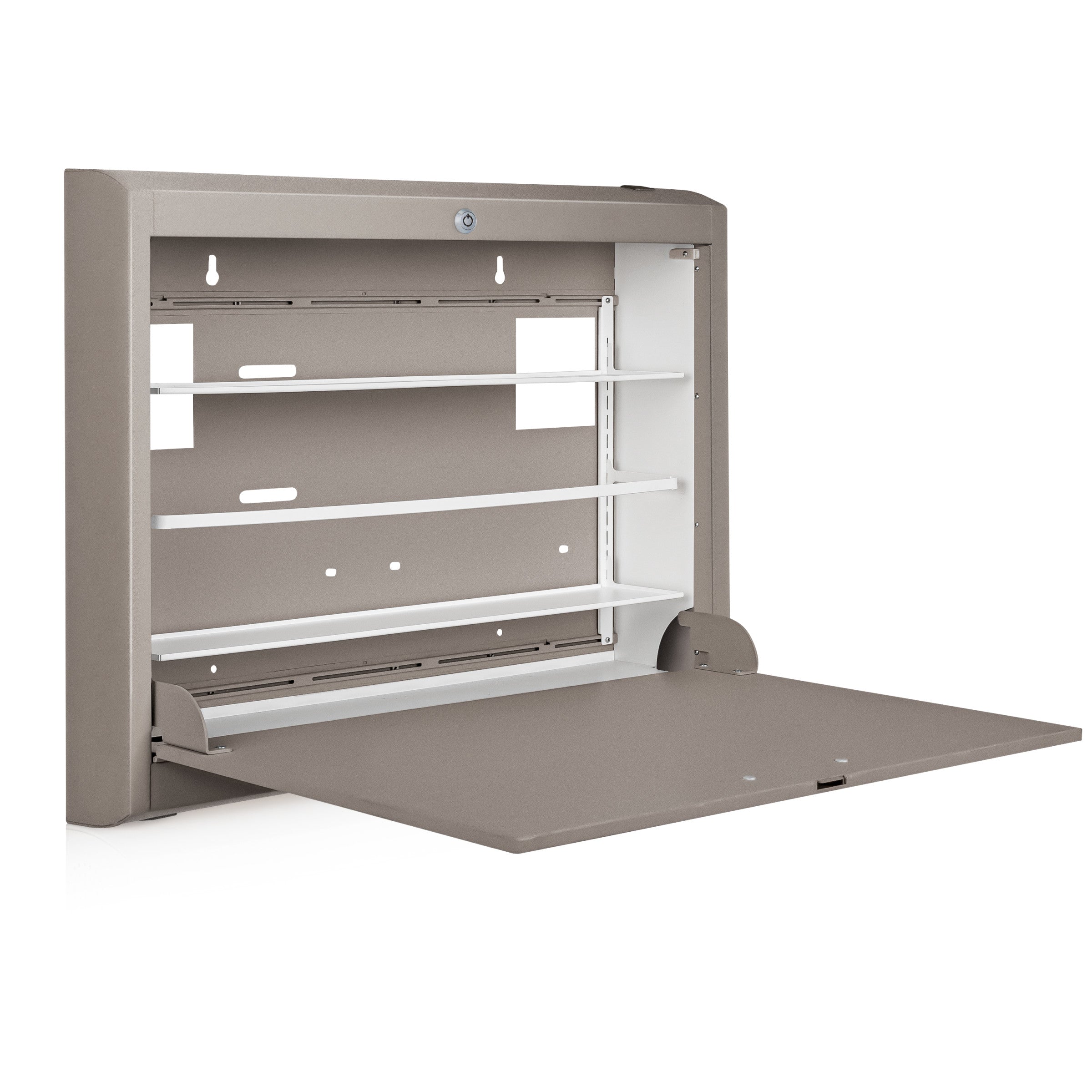 CarePod® Wide 4” Wall-Mounted Workstations with Standard Door, River Rock