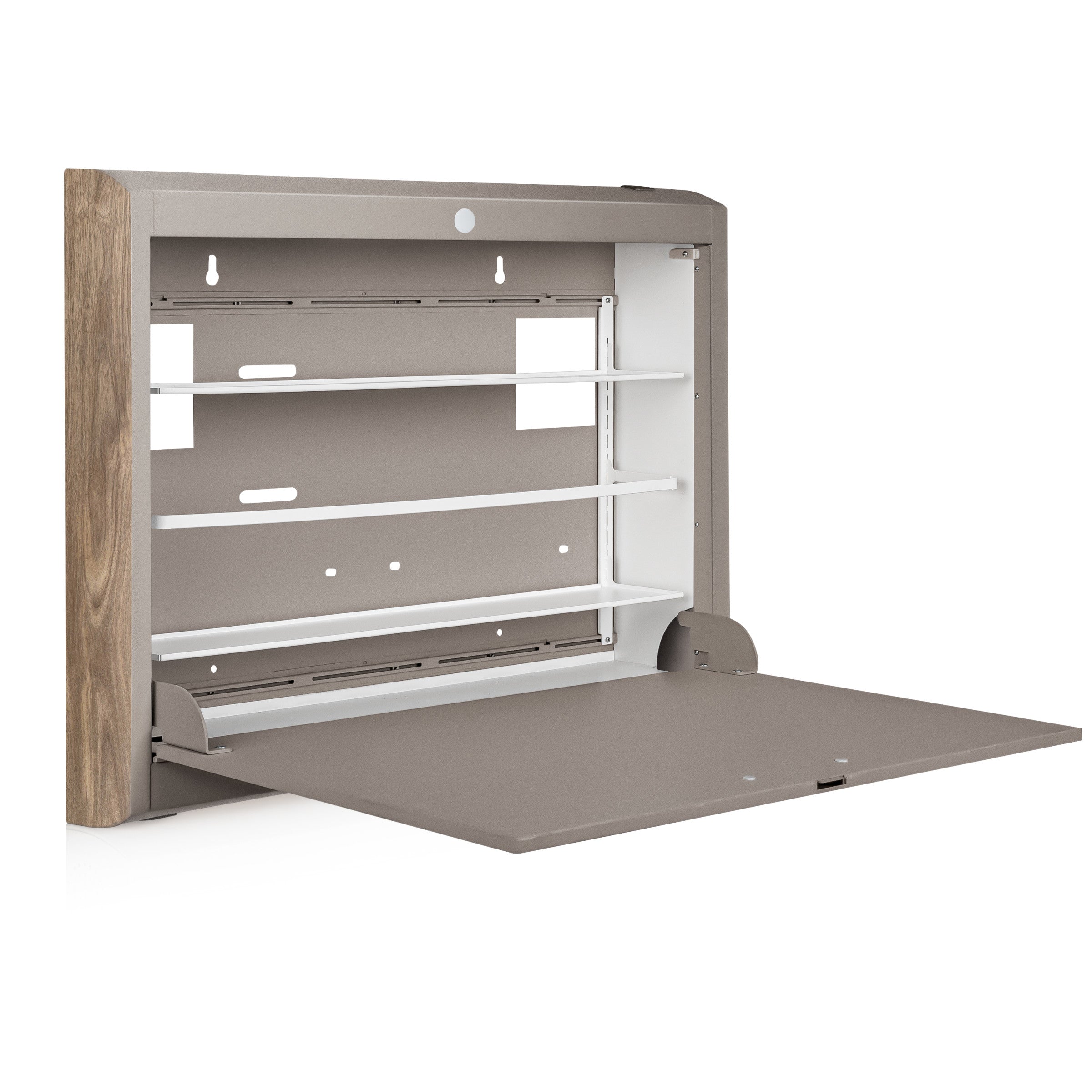 CarePod® Wide 4” Wall-Mounted Workstations with Standard Door, River Rock