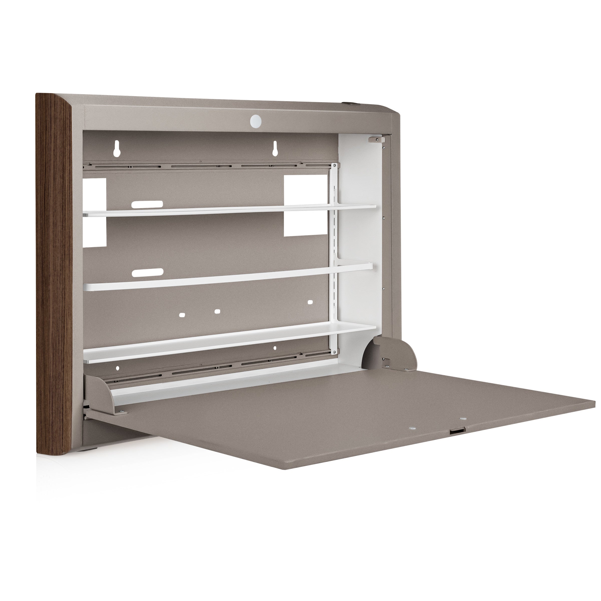 CarePod® Wide 4” Wall-Mounted Workstations with Standard Door, River Rock