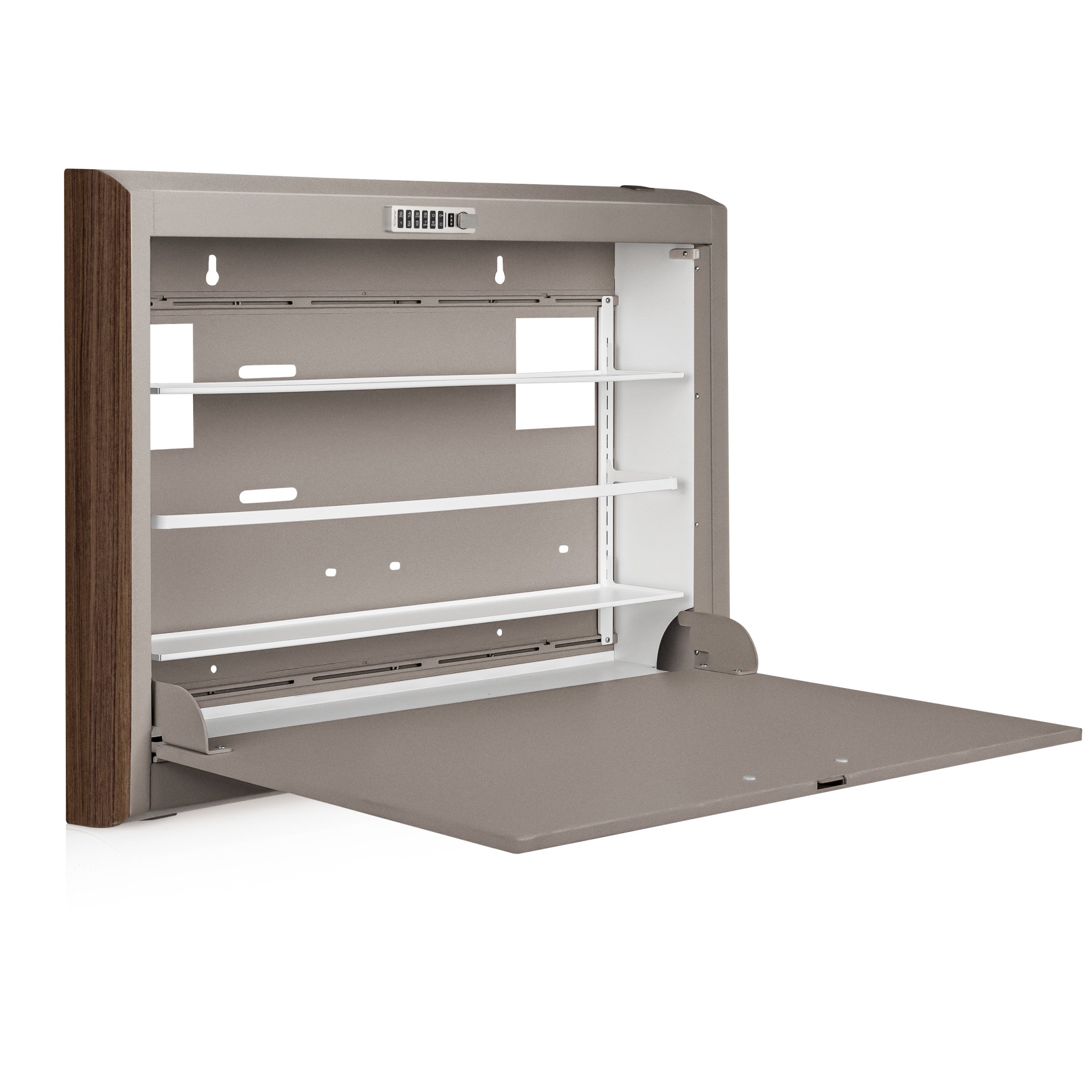 CarePod® Wide 4” Wall-Mounted Workstations with Standard Door, River Rock