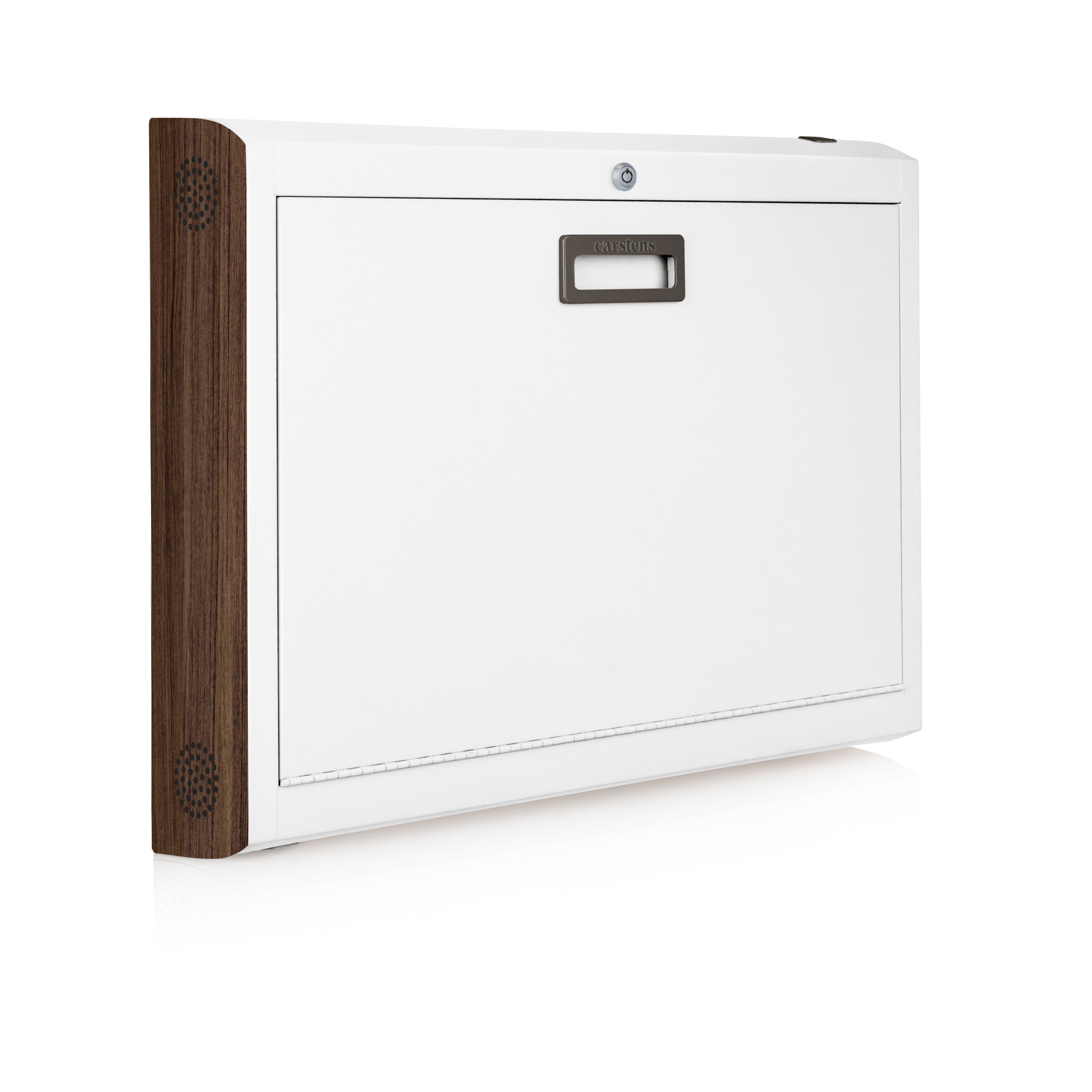 CarePod® Wide 6” Wall-Mounted Workstations with Keyboard Door, Powder White