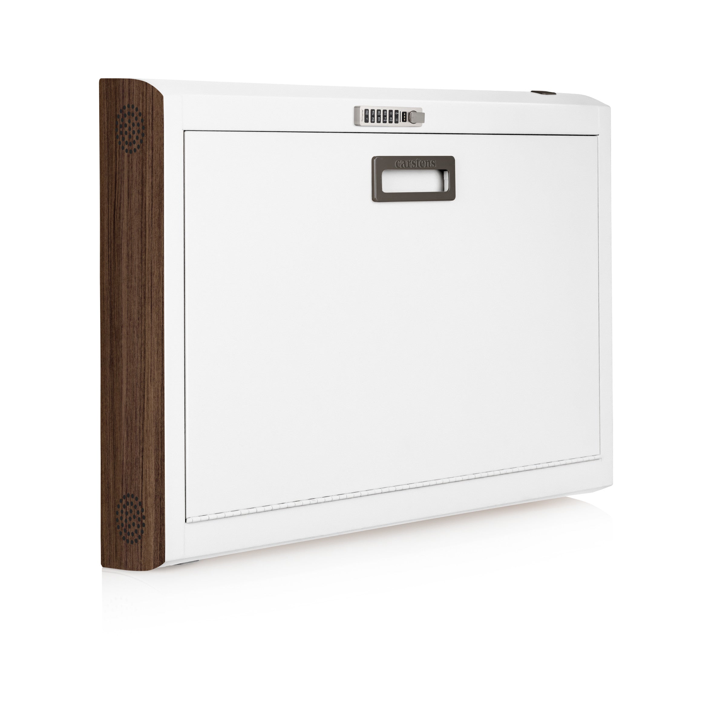 CarePod® Wide 6” Wall-Mounted Workstations with Keyboard Door, Powder White