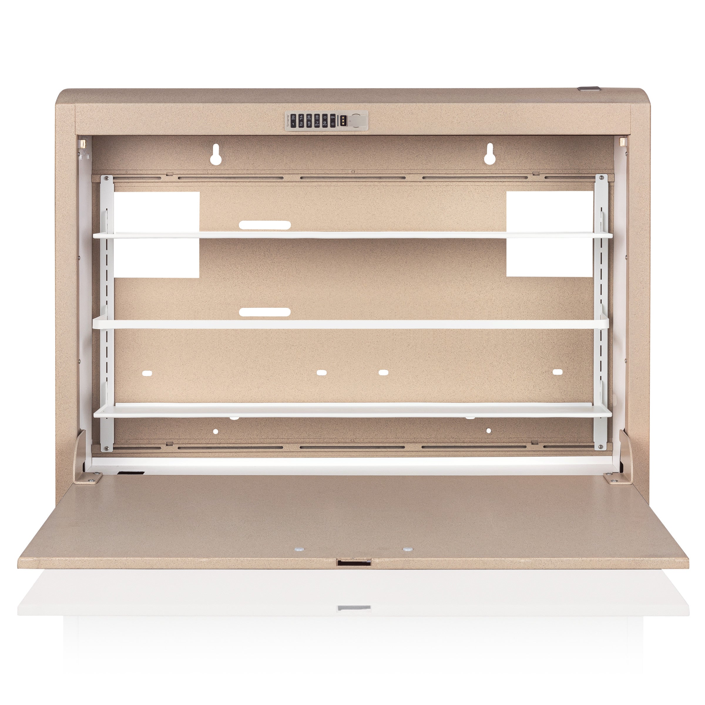 CarePod® Wide 6” Wall-Mounted Workstations with Standard Door, Sandstone