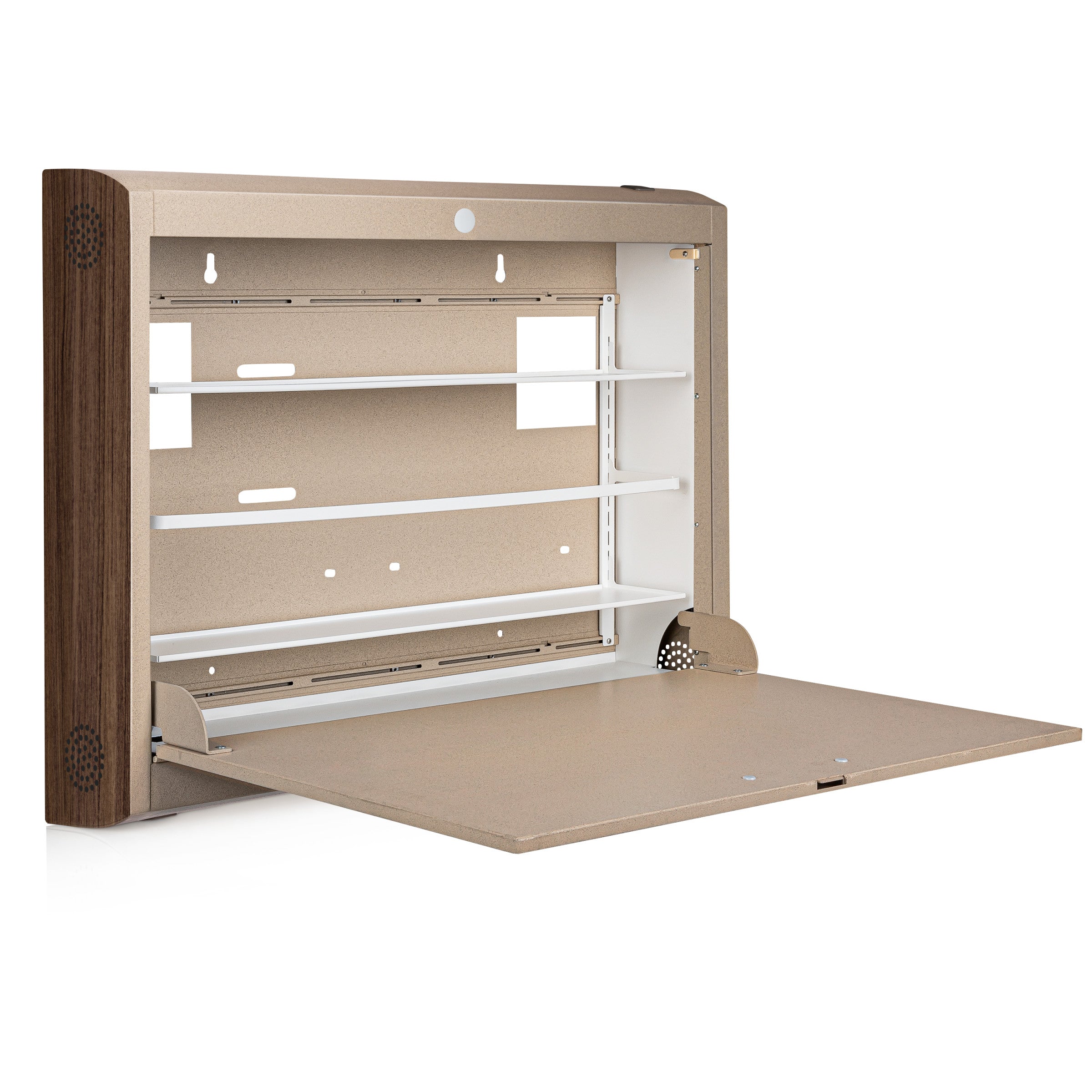 CarePod® Wide 6” Wall-Mounted Workstations with Standard Door, Sandstone