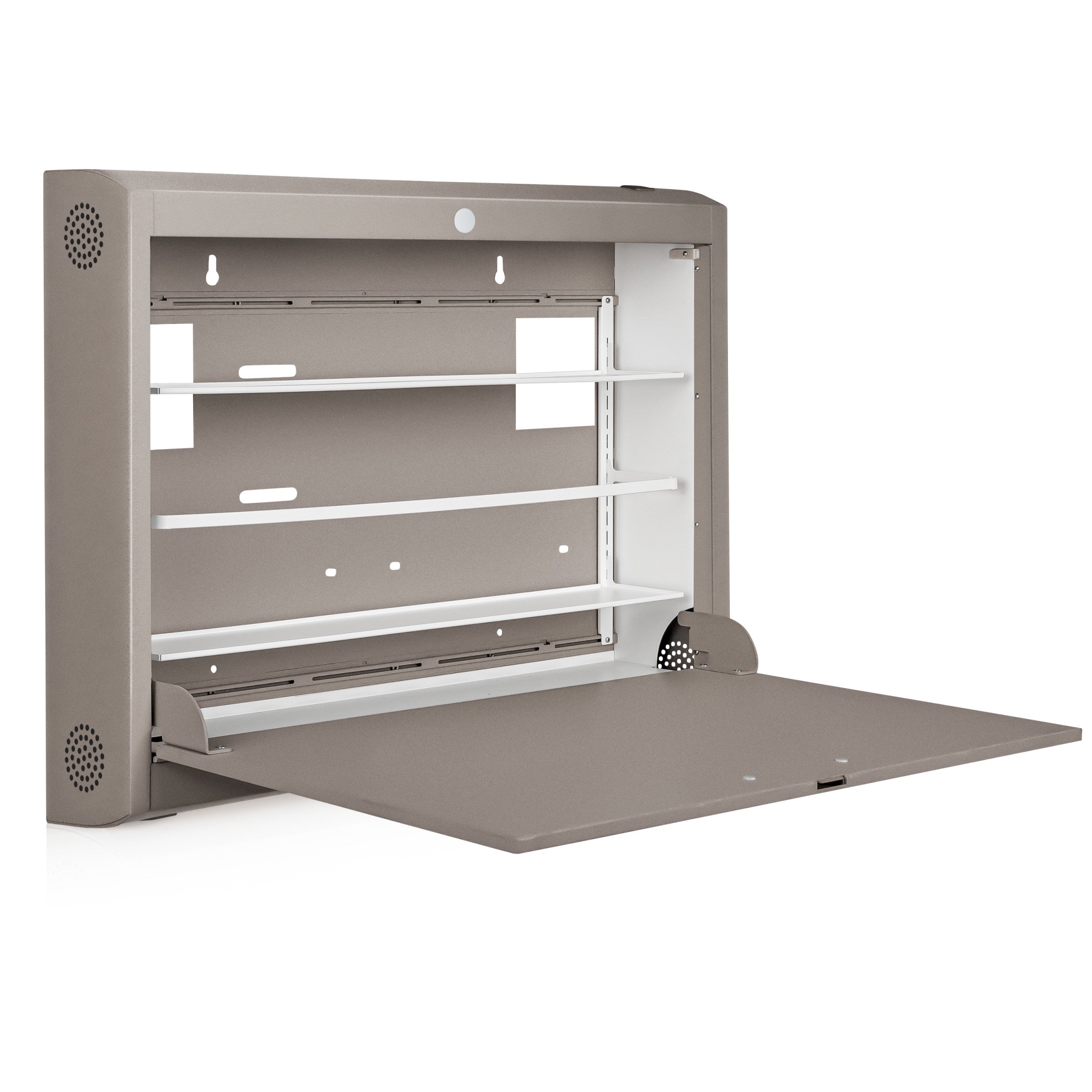 CarePod® Wide 6” Wall-Mounted Workstations with Standard Door, River Rock