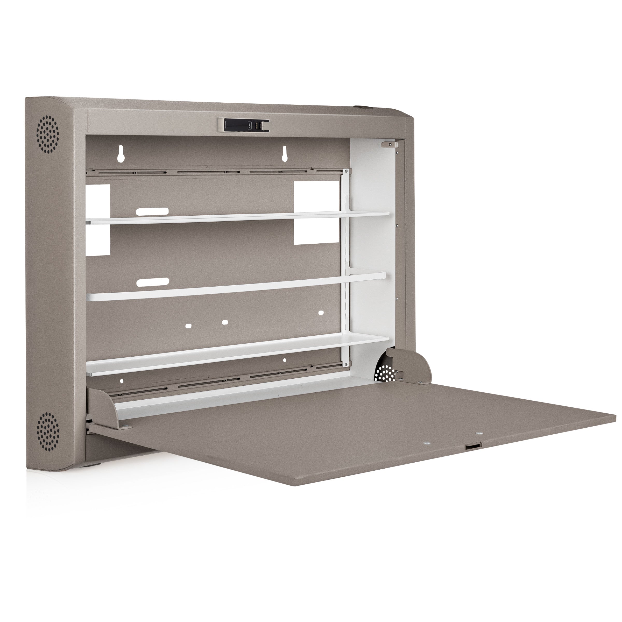 CarePod® Wide 6” Wall-Mounted Workstations with Standard Door, River Rock