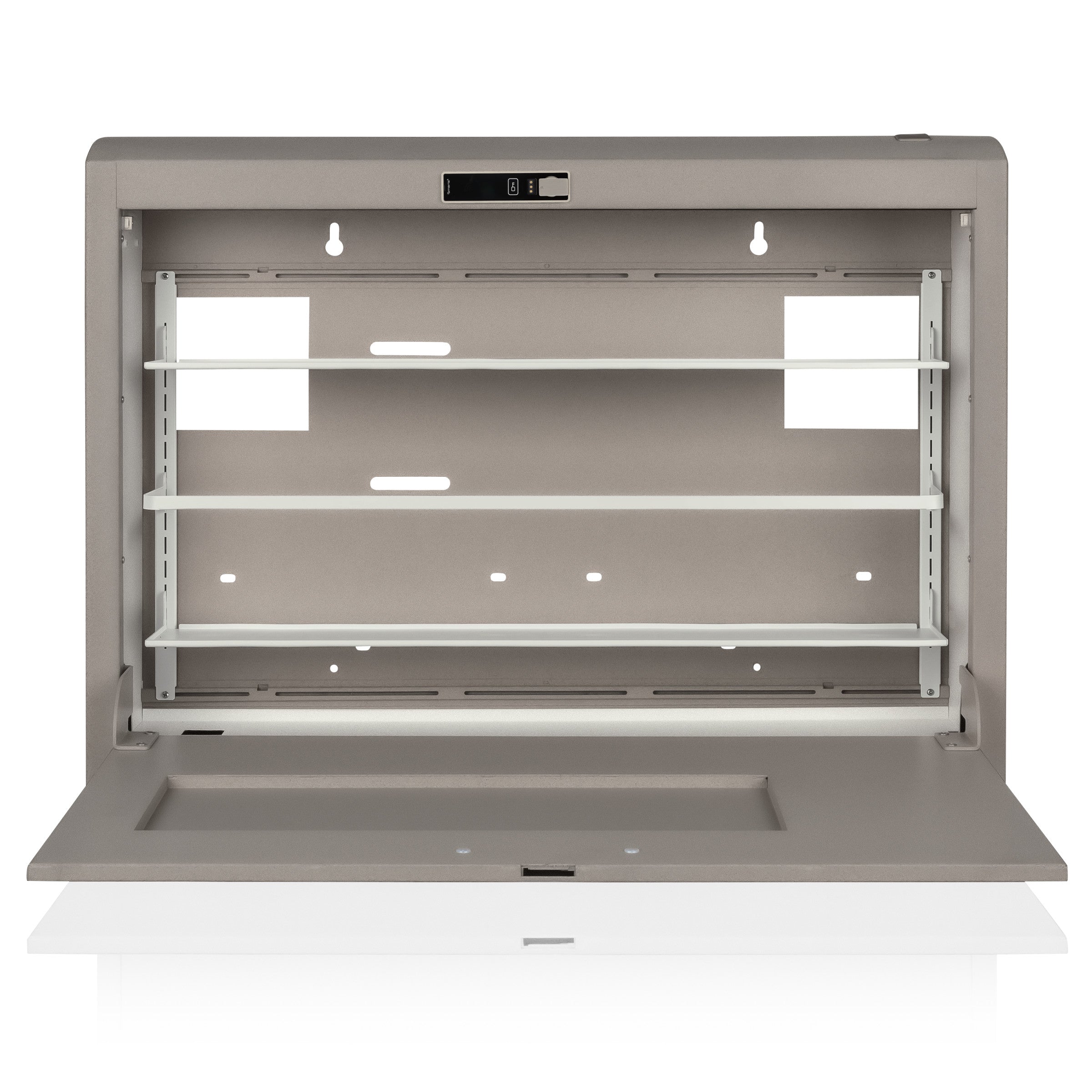 CarePod® Wide 6” Wall-Mounted Workstations with Keyboard Door, River Rock