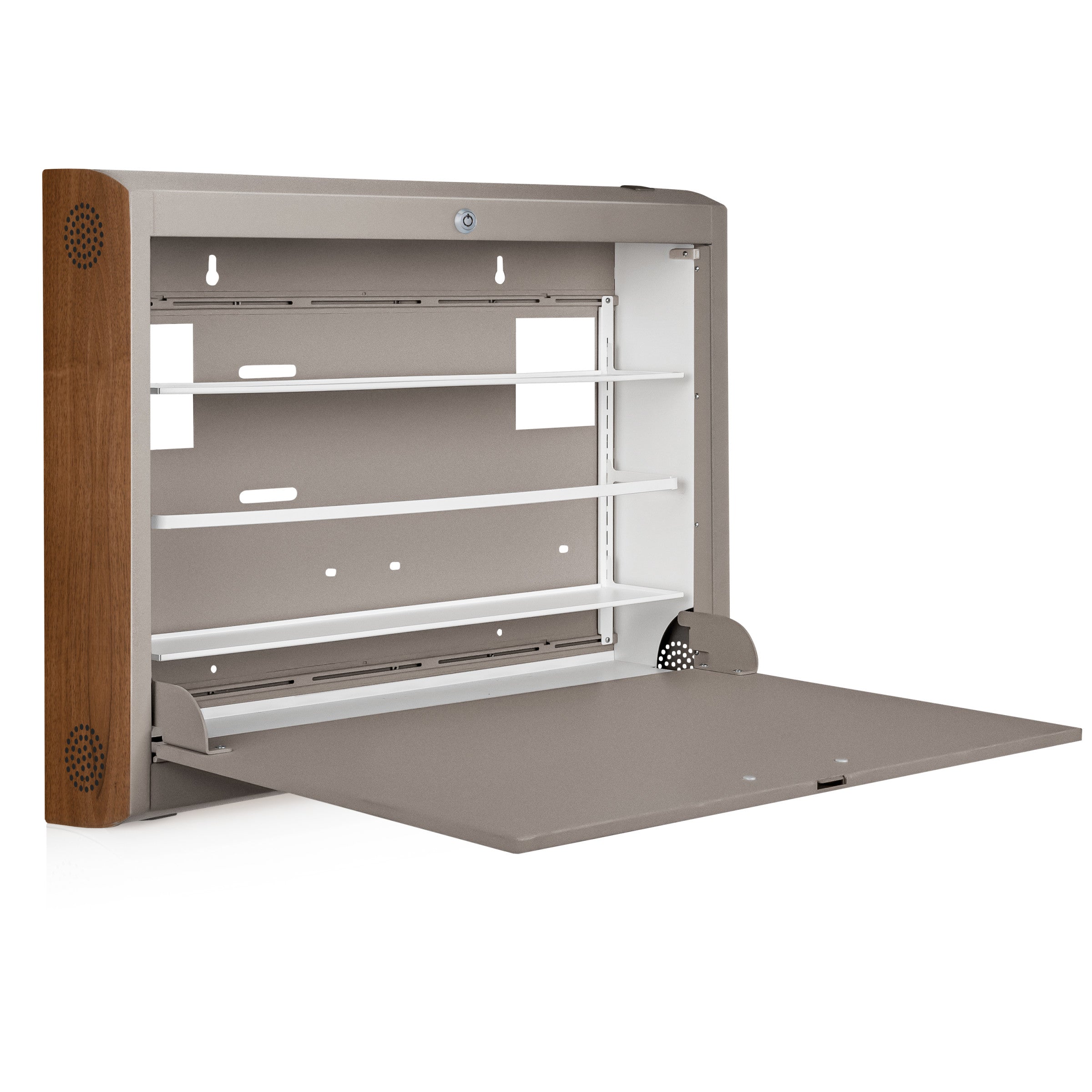 CarePod® Wide 6” Wall-Mounted Workstations with Standard Door, River Rock