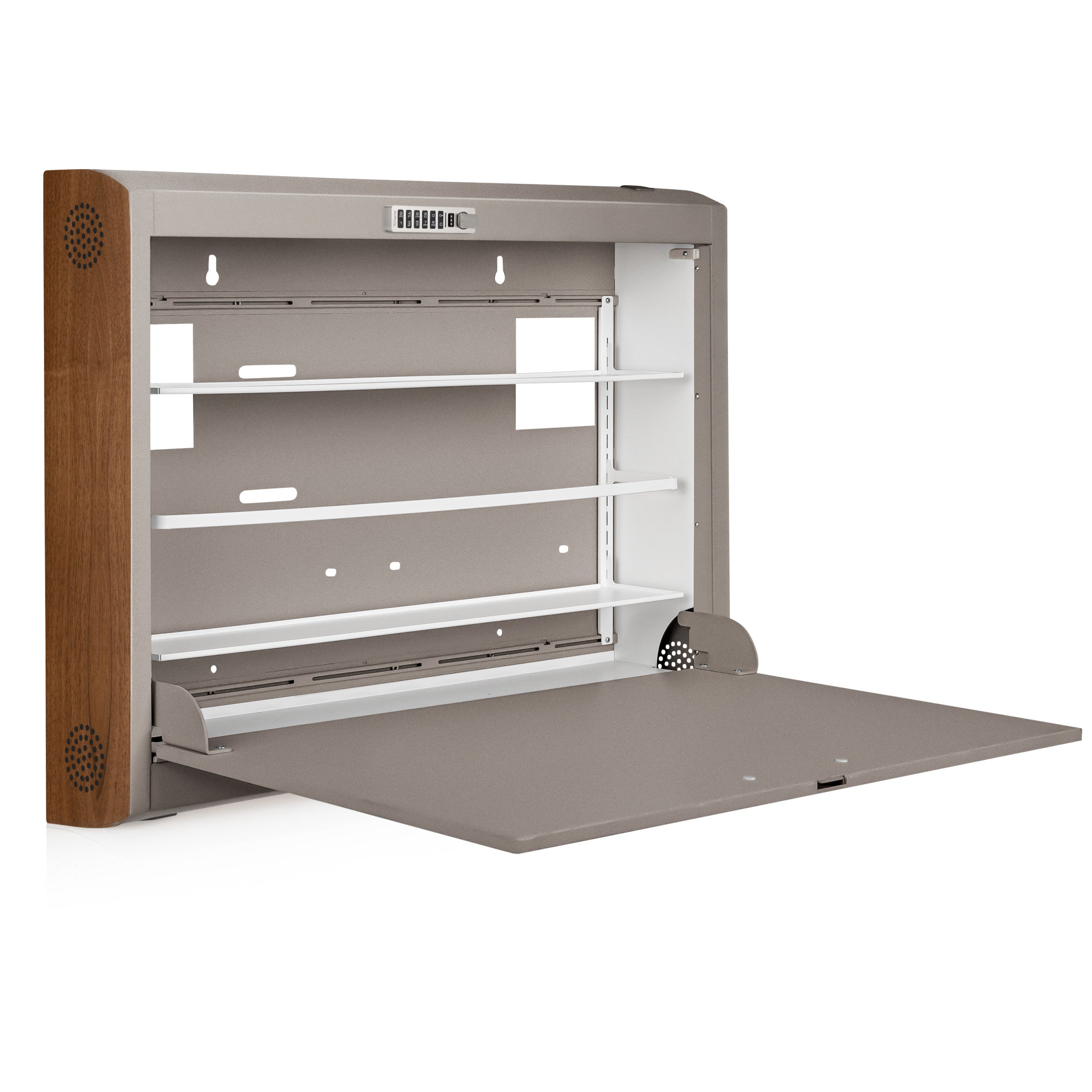 CarePod® Wide 6” Wall-Mounted Workstations with Standard Door, River Rock