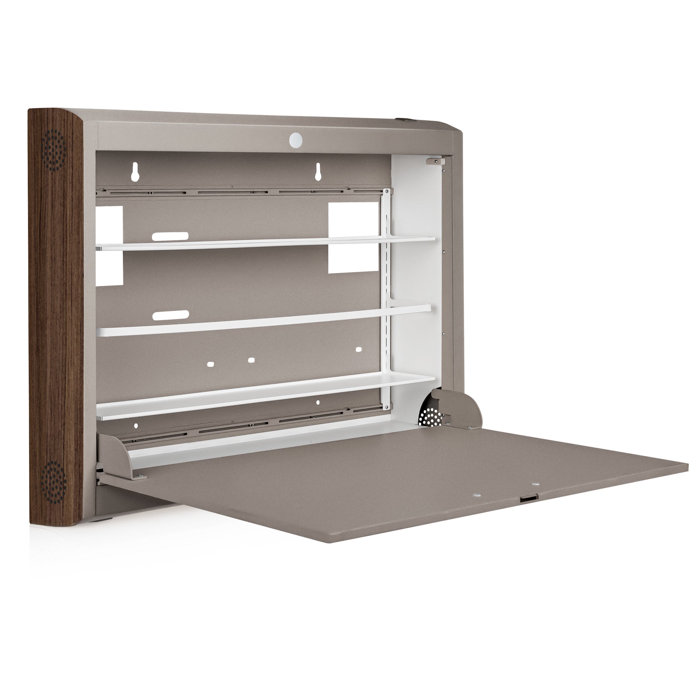 CarePod® Wide 6” Wall-Mounted Workstations with Standard Door, River Rock