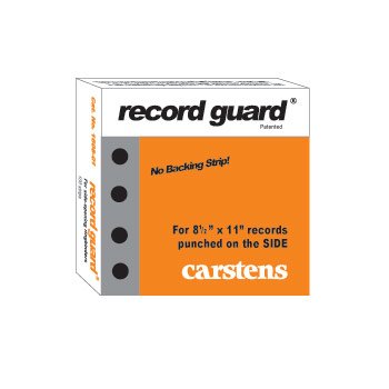 Record Guard Hole Punch Reinforcements, Side Hole, 1 Box