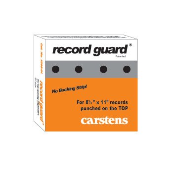 Record Guard® Hole Punch Reinforcements, Top Hole, Case of 12 Boxes