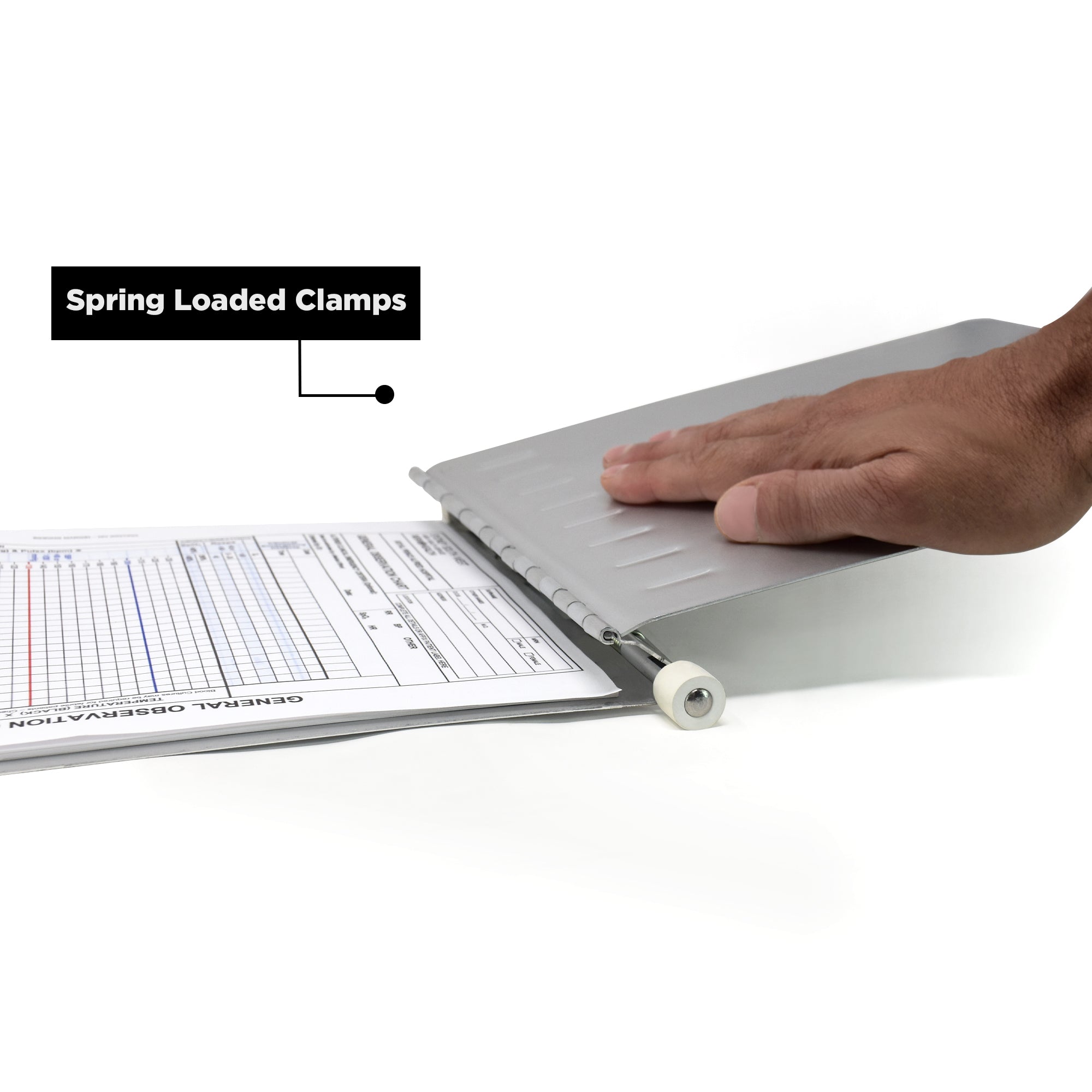 Heavy Duty Metal Clipboard Chart Holder – Aluminum, Spring-Loaded, Top-Opening