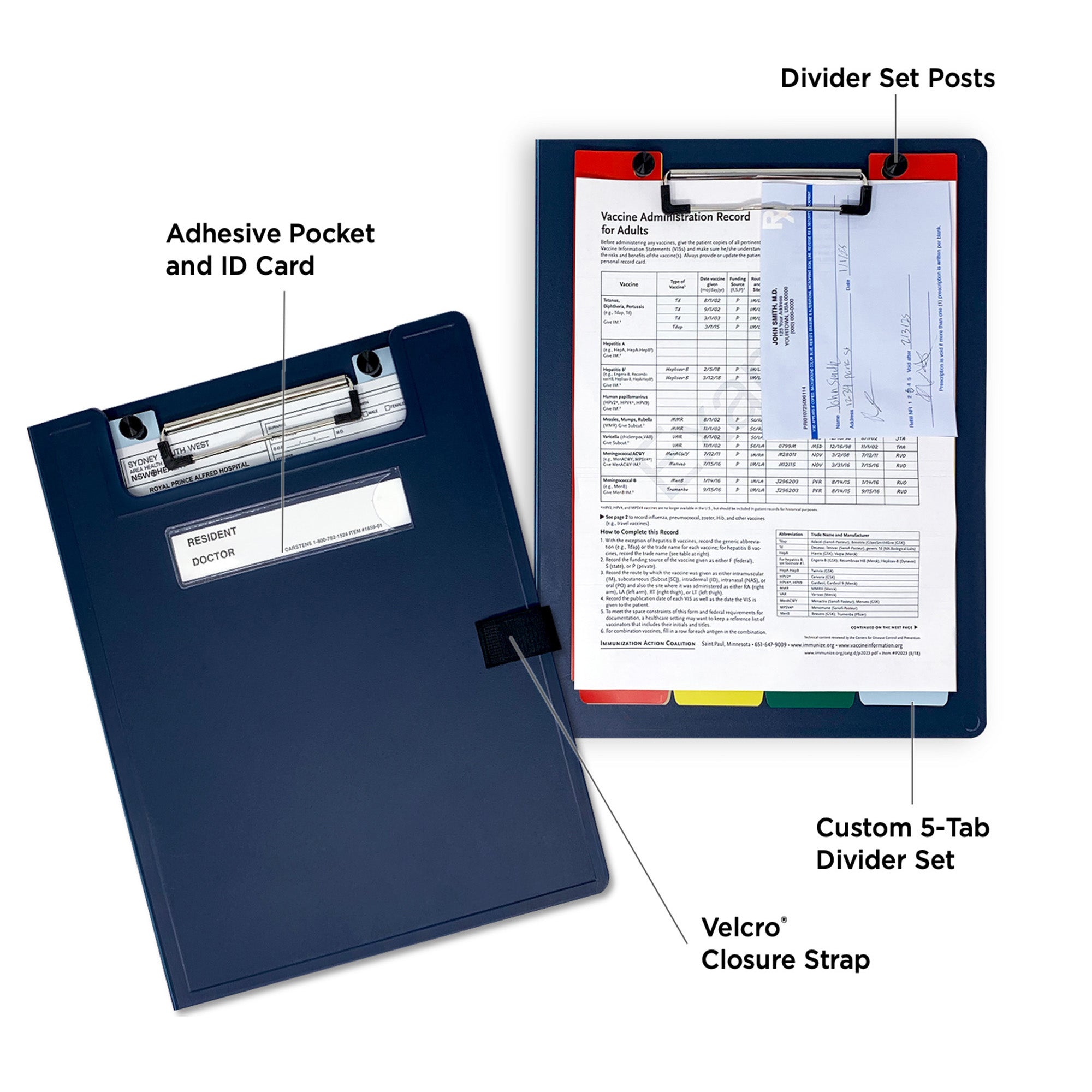 Custom Paper Charting Toolkit with Privacy Clipboards (Set of 25)