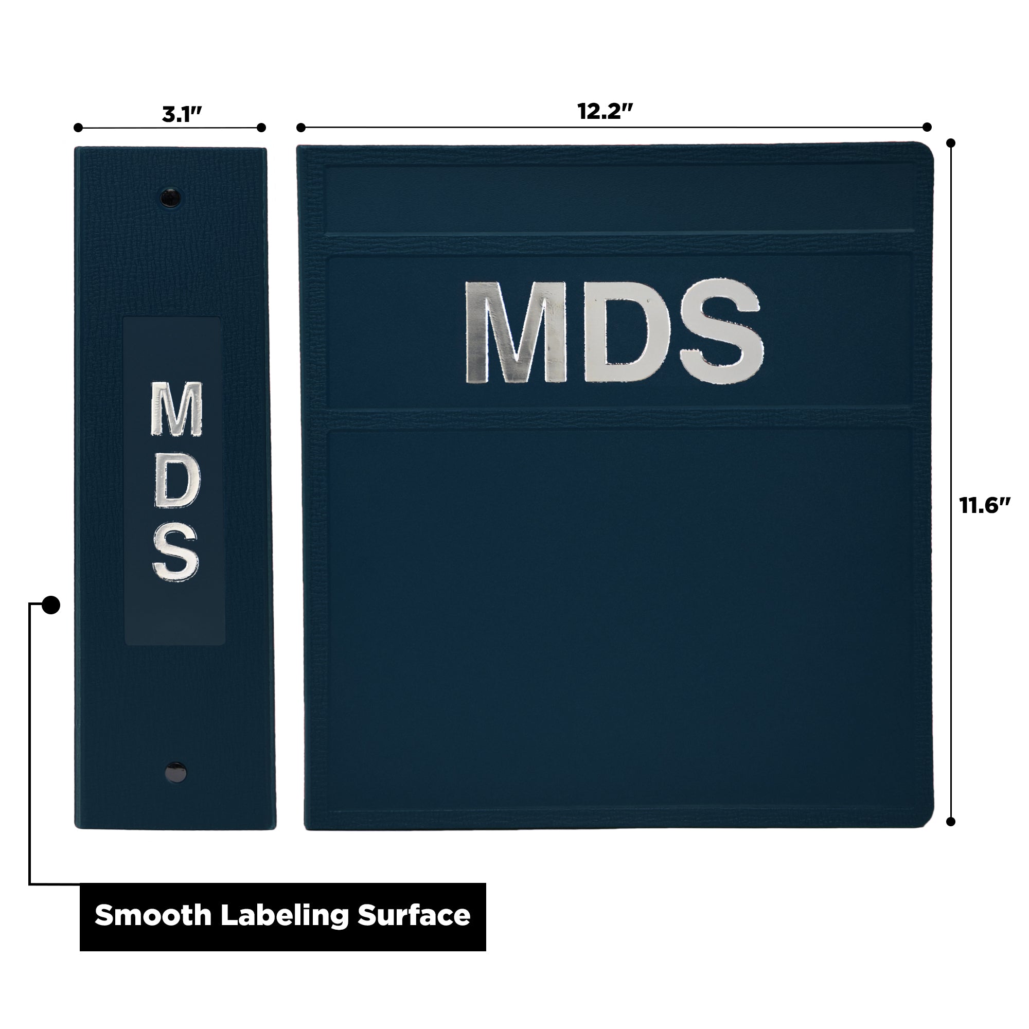 Heavy Duty 3-Ring Binder for Minimum Data Sets (MDS) – Side Opening
