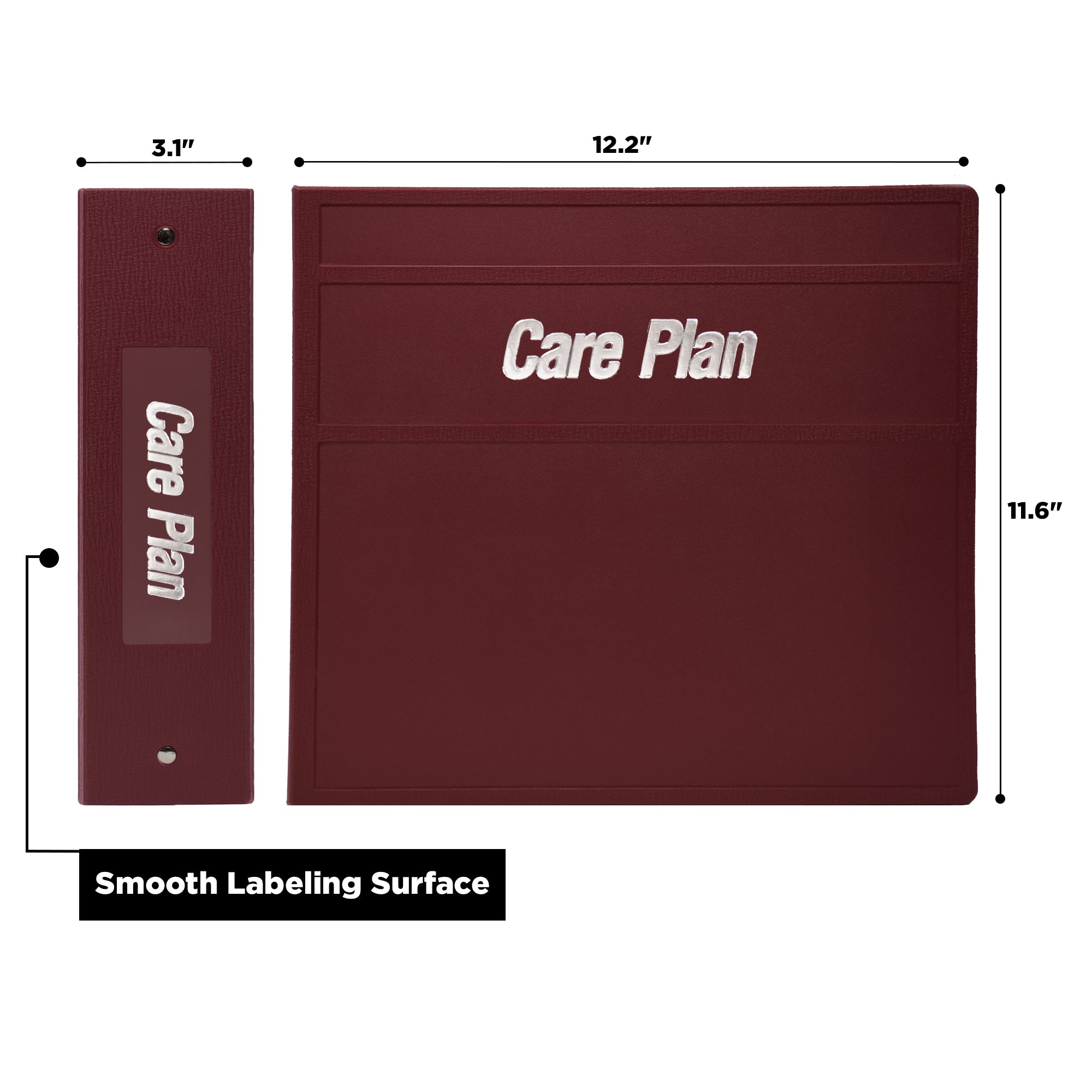 Heavy Duty 3-Ring Binder for Medical Care Plans – Side Opening