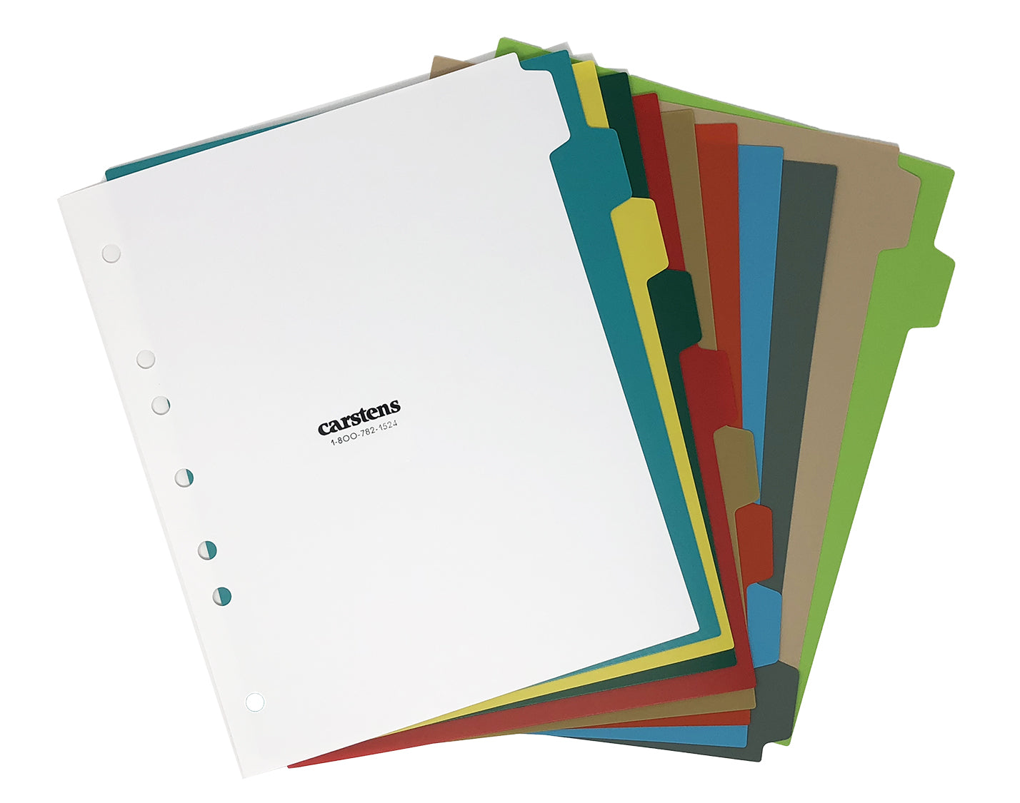 Heavy Duty Plastic Blank Divider Set for Side Opening Binders, Multi-Color