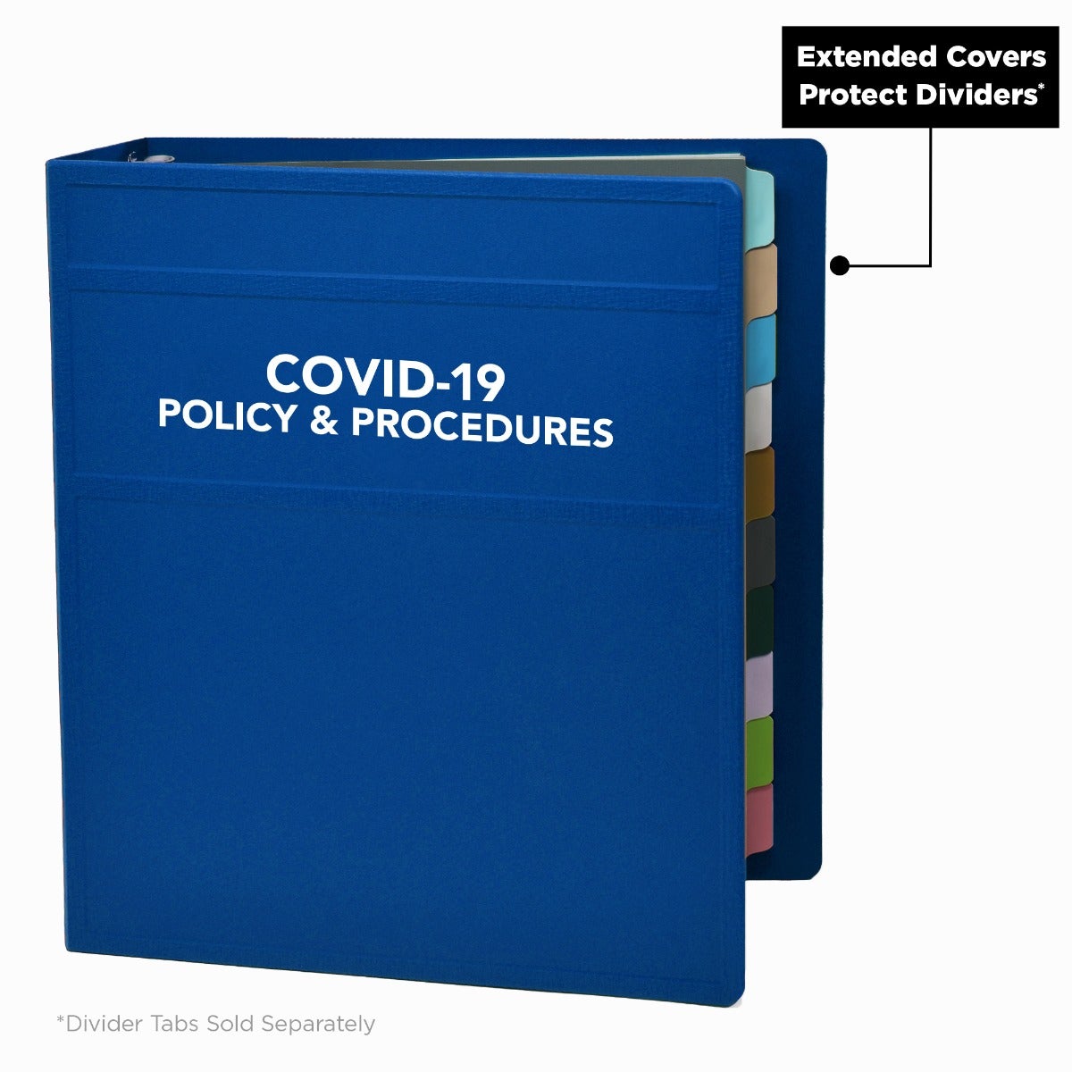 Heavy Duty 3-Ring Binder for COVID-19 Policies and Procedures – Side Opening