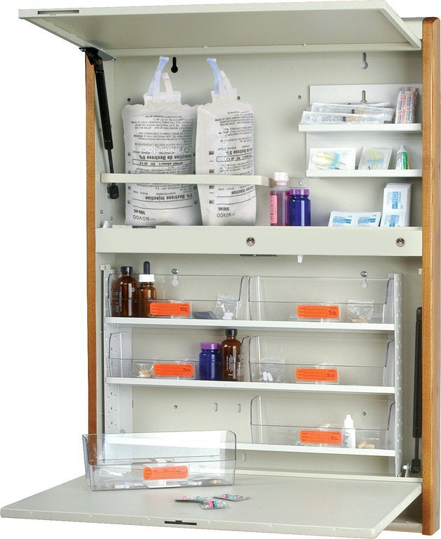 Premium 2-Door Wide Wall Cabinet, 28.3"W x 41.3"H x 4"D, WALLAroo® 6670 Series