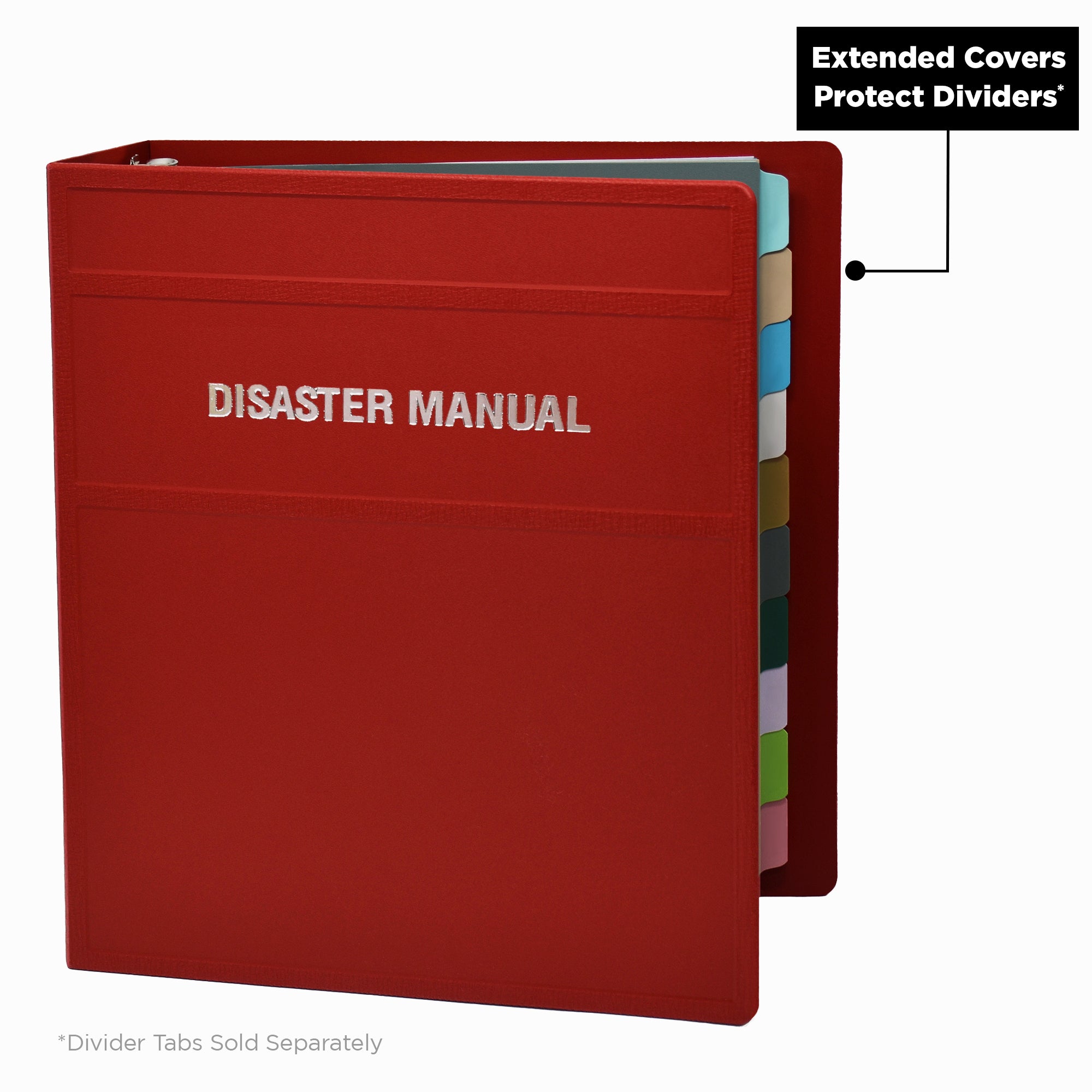 Heavy Duty 3-Ring Binder for Disaster Manuals - Side Opening